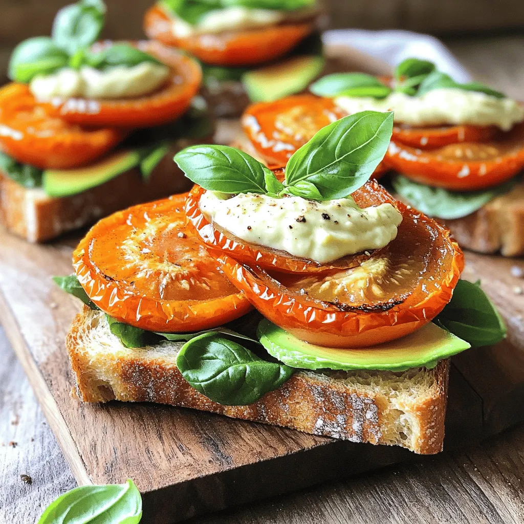 Roasted Tomato Sandwiches with Vegan Aioli Delight