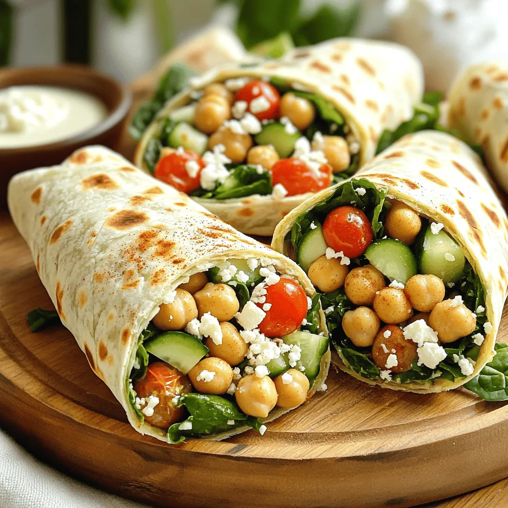 59. Mediterranean Chickpea Wraps Healthy and Simple Meal