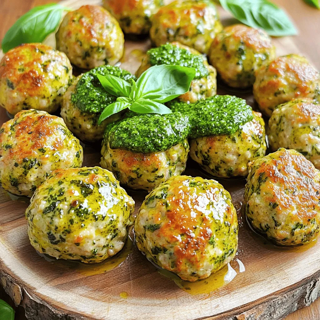 Pesto Spinach Turkey Meatballs Tasty and Healthy Meal