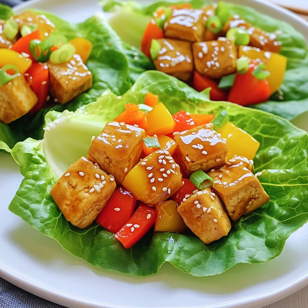 Teriyaki Tofu Lettuce Wraps Flavorful and Simple Dish