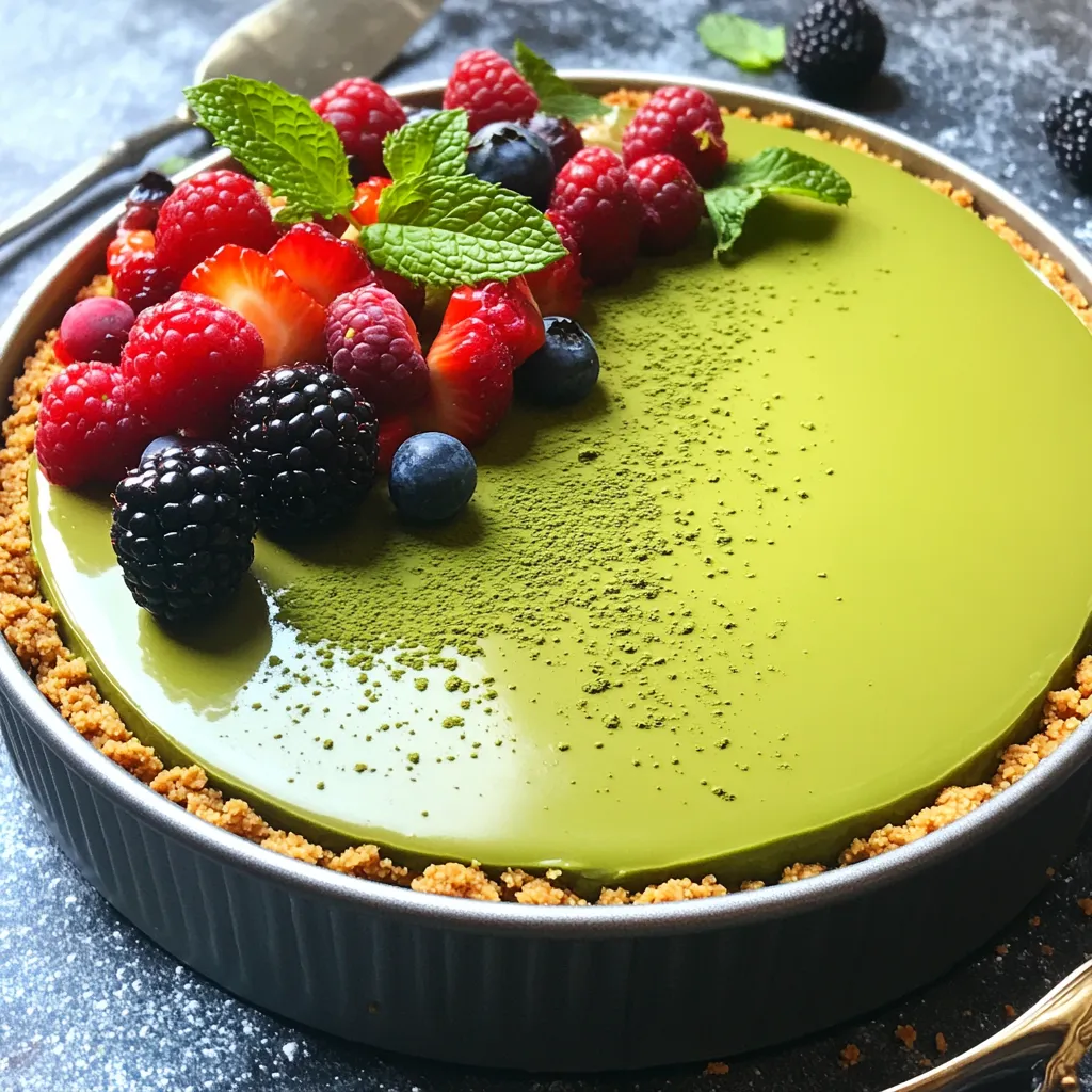 No-Bake Matcha Cheesecake Creamy and Simple Delight