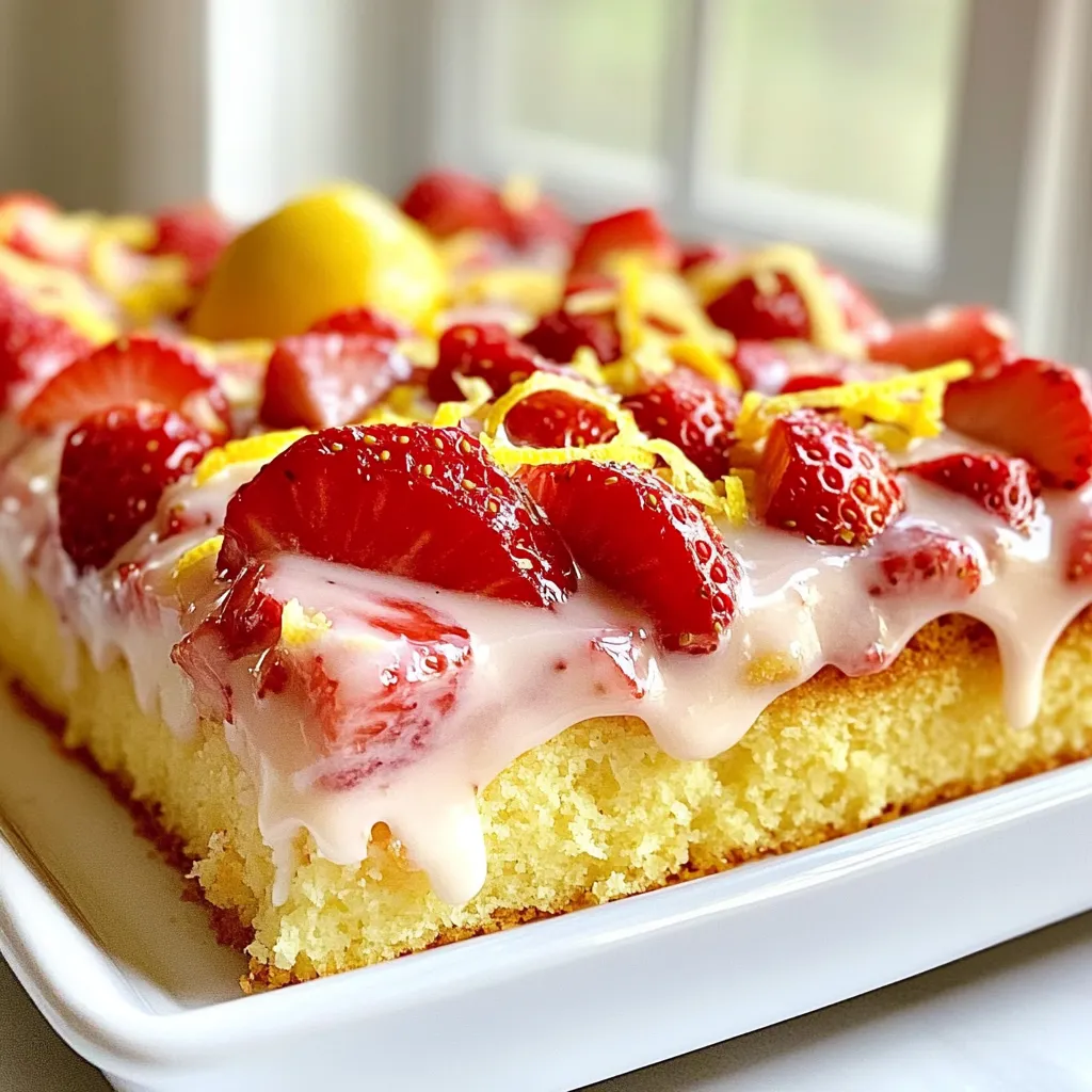 Strawberry Lemonade Sheet Cake Simple and Sweet Delight