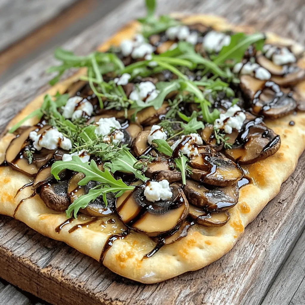 46. Mushroom and Goat Cheese Flatbread Delightfully Easy