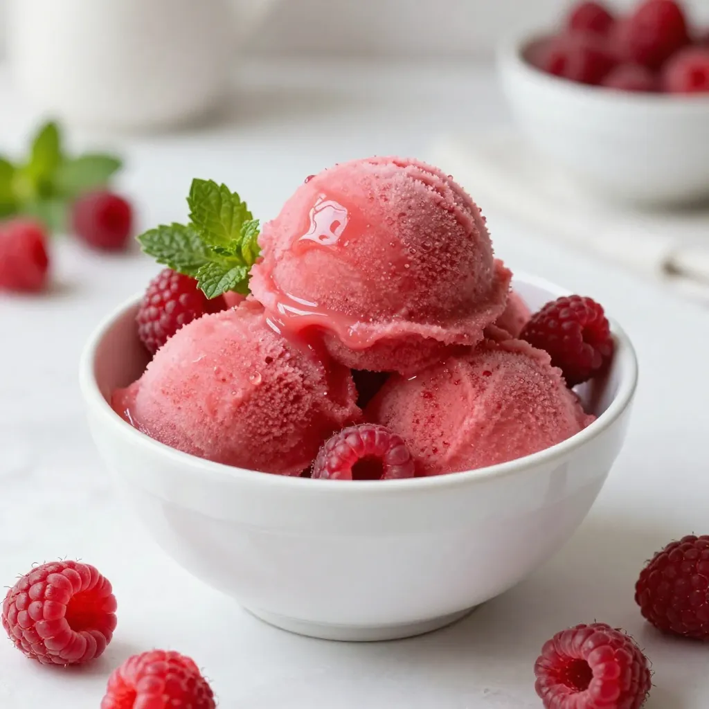 Refreshing Raspberry Lemonade Sorbet Easy Summer Treat