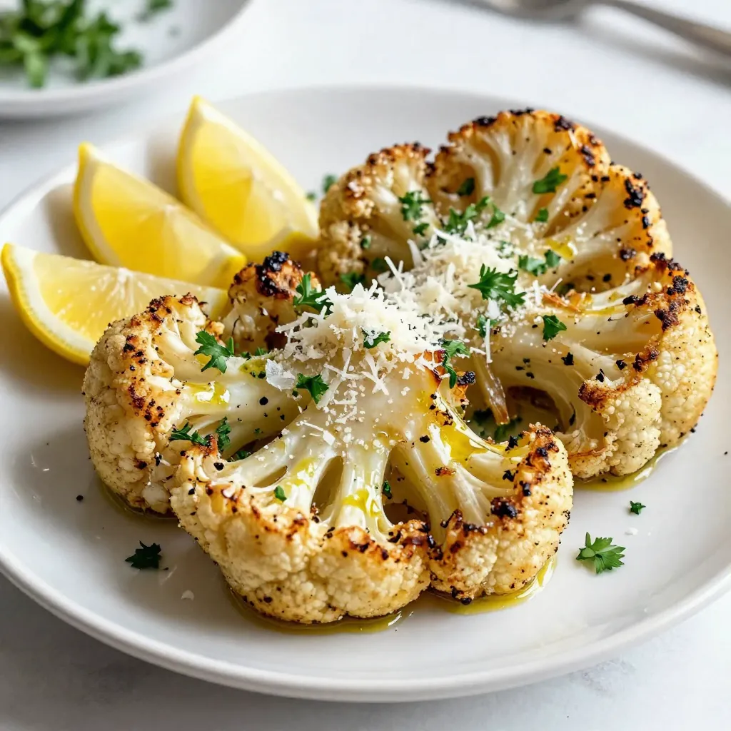 Herb Parmesan Roasted Cauliflower Steaks Delight