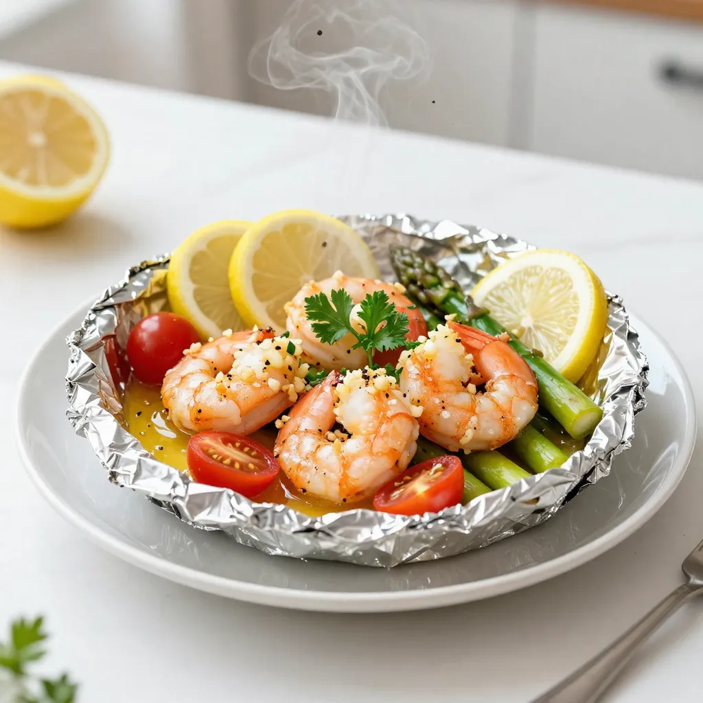 Garlic Lemon Shrimp Foil Packs Tasty and Simple Meal