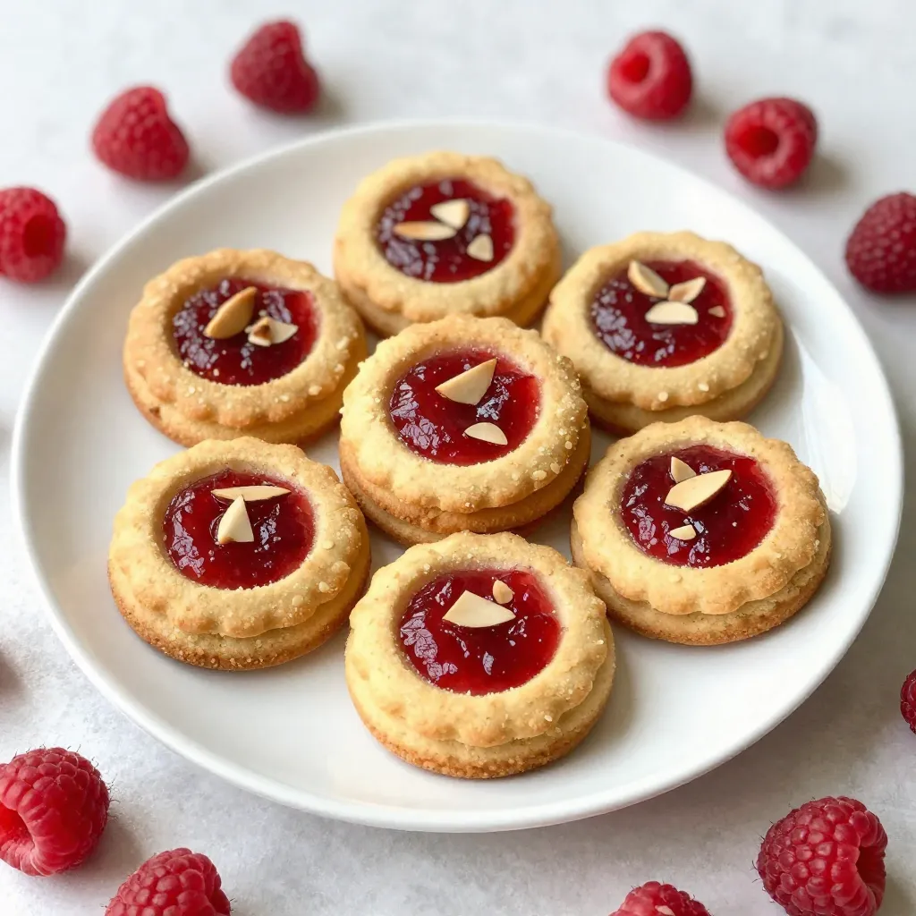 Raspberry Almond Thumbprint Cookies Delightful Treat