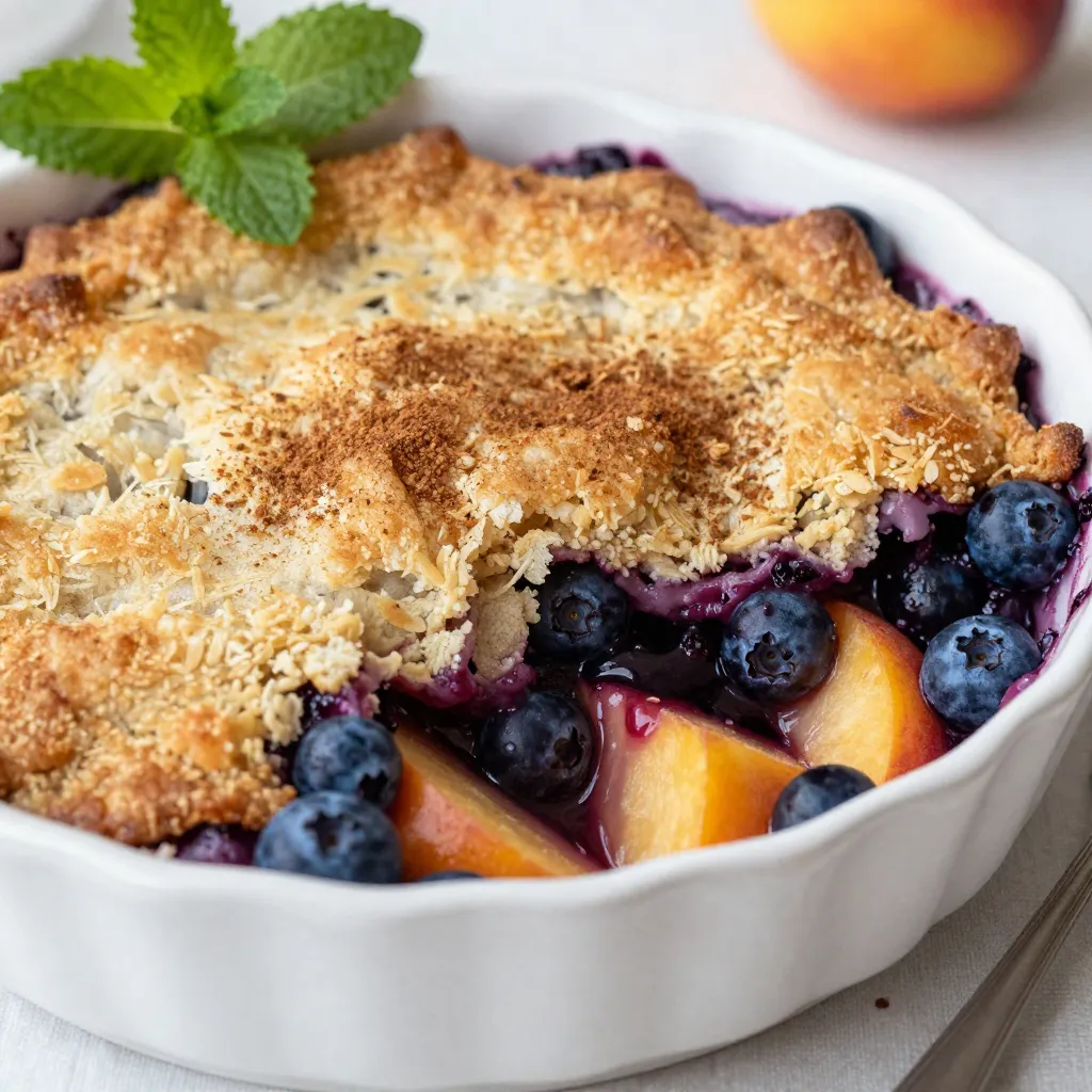 Blueberry Peach Cobbler Irresistible Dessert Delight