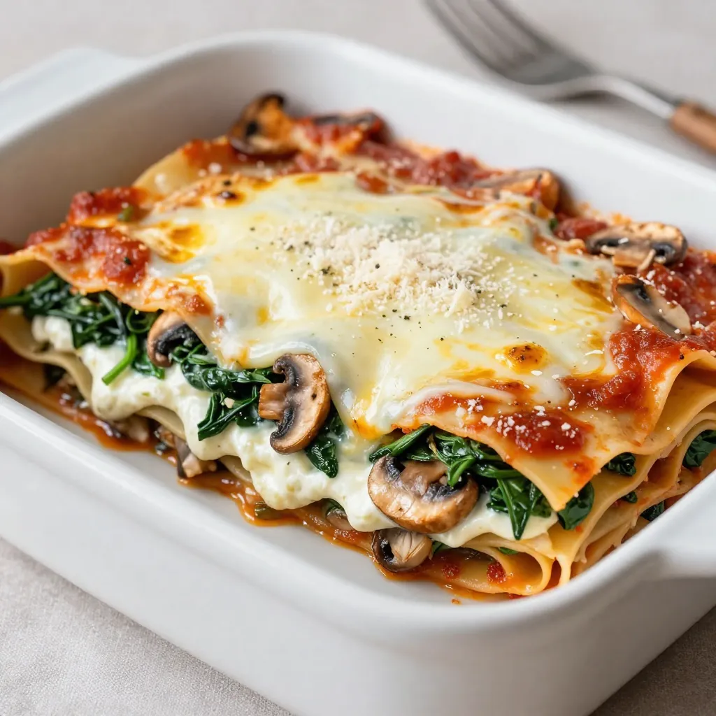 Creamy Spinach Mushroom Lasagna Flavorful Dinner Idea