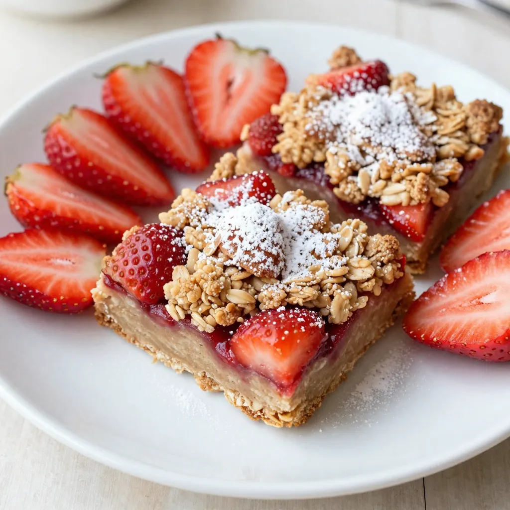 Strawberry Oatmeal Crumble Bars Easy and Tasty Treat