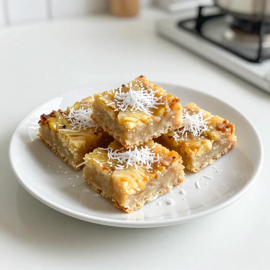 Tropical Pineapple Coconut Bars Delightful Treat Recipe