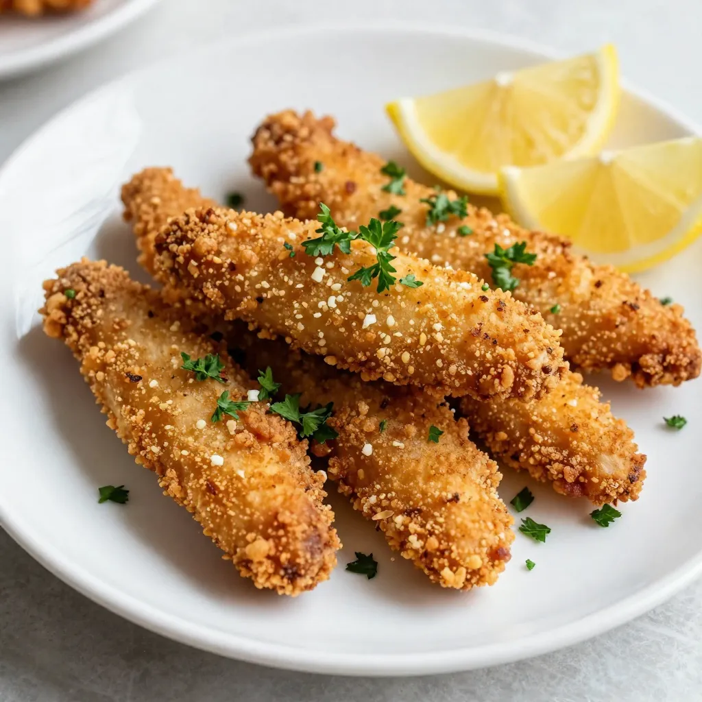 Garlic Parmesan Chicken Tenders Crispy and Flavorful