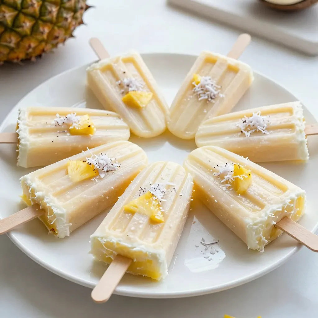 Tropical Coconut Pineapple Popsicles Fresh and Fun Treat