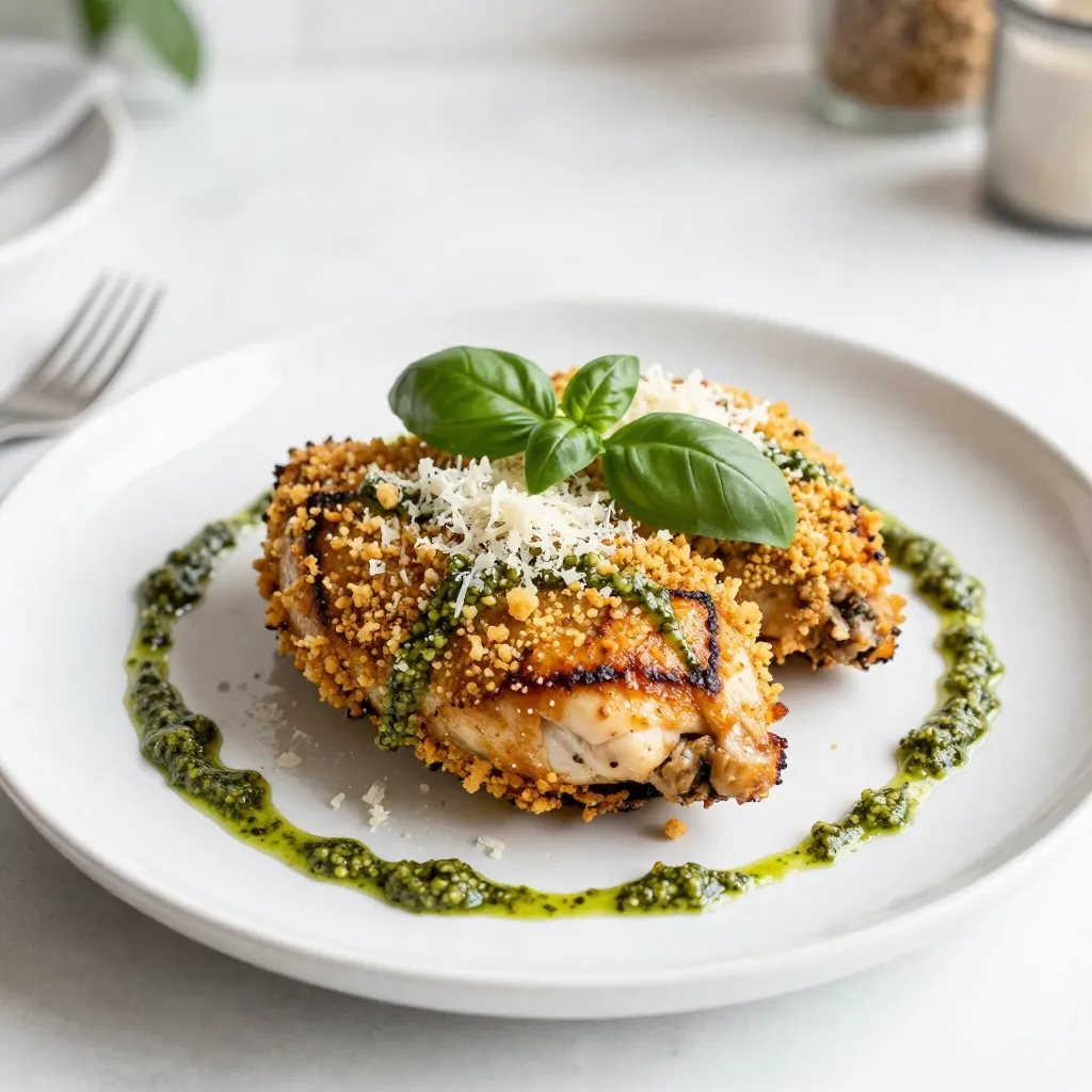 Pesto Parmesan Crusted Chicken Simple and Tasty Recipe