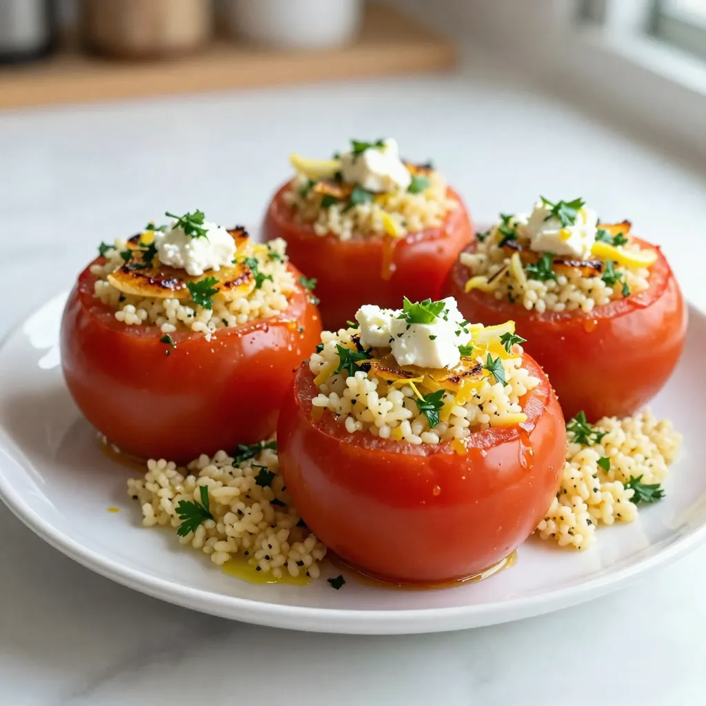 Lemon Herb Couscous Stuffed Tomatoes Flavorful Dish