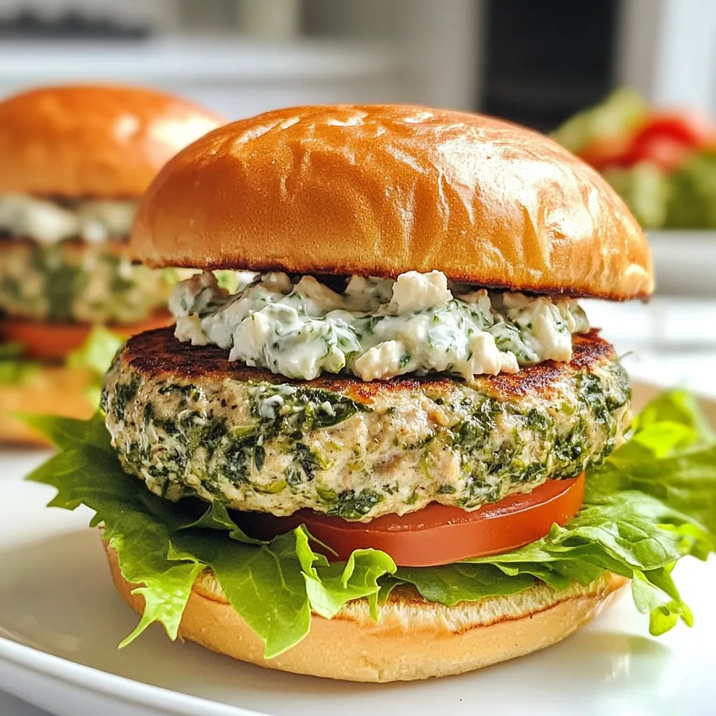 Feta Spinach Turkey Burgers Full of Flavor and Nutrition