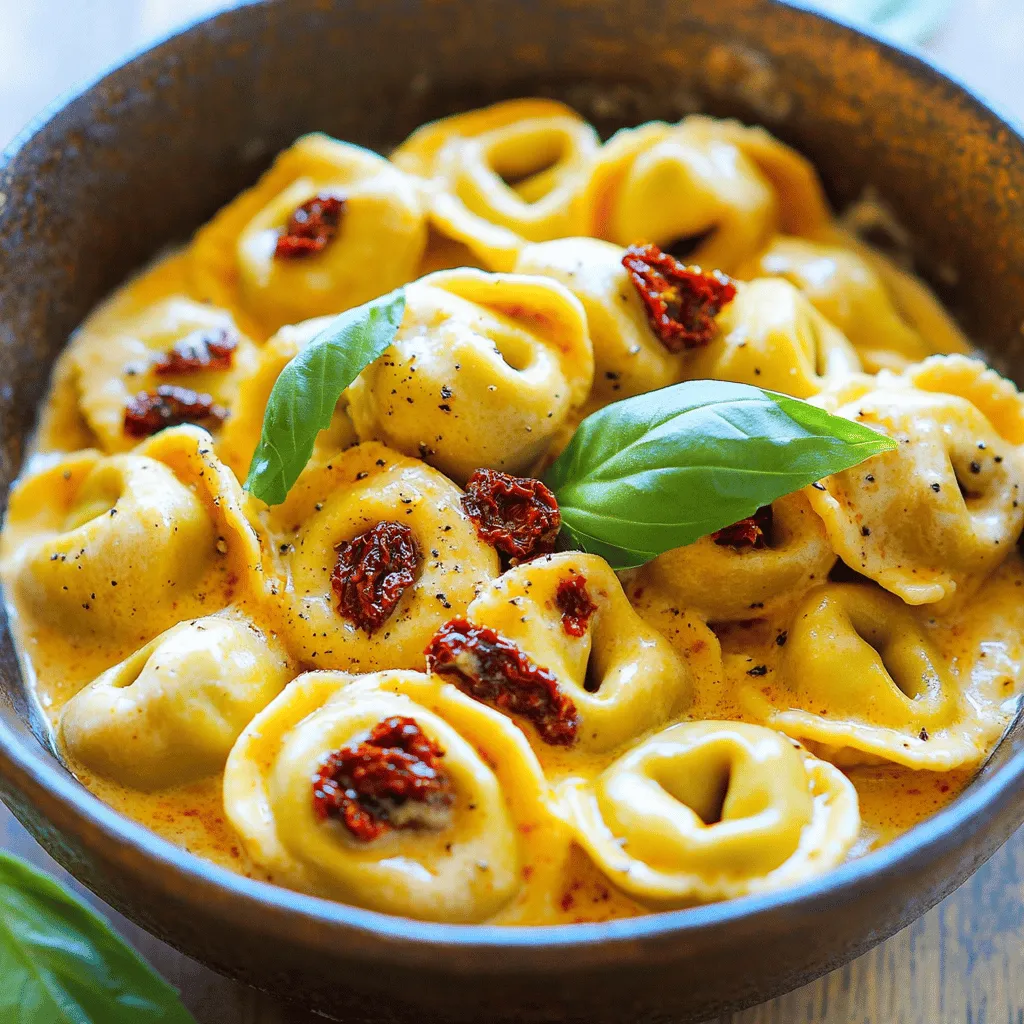 Creamy Sun Dried Tomato Tortellini Quick Dinner Delight