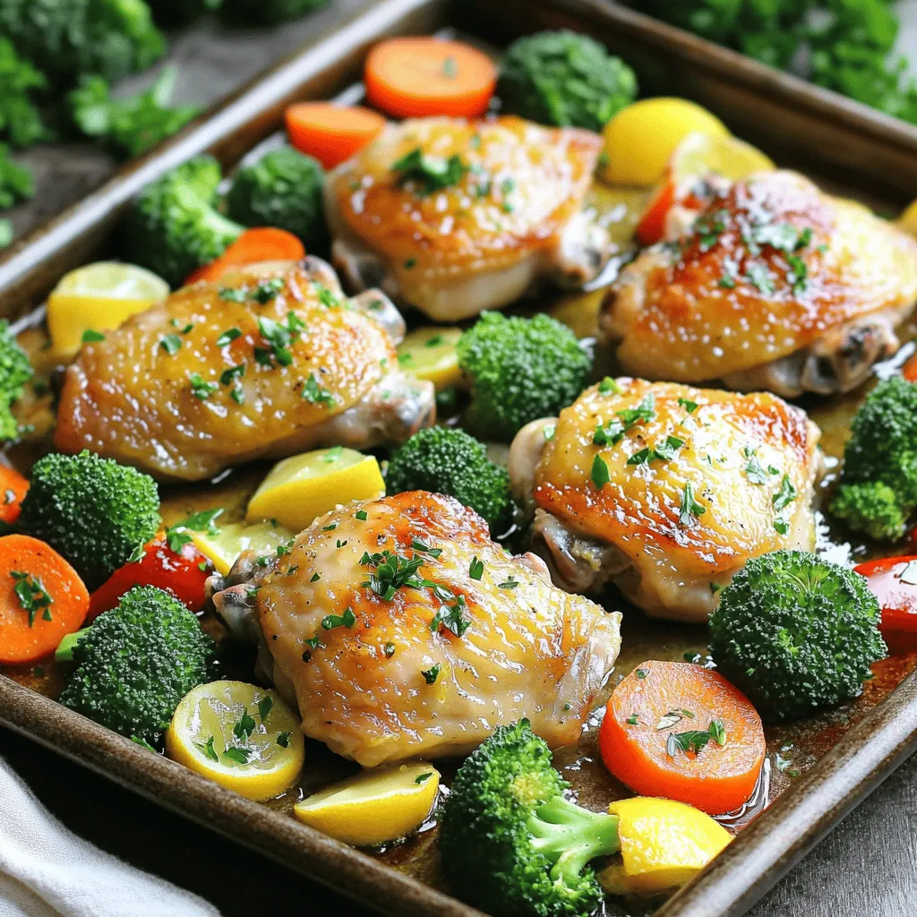 One-Pan Lemon Garlic Chicken and Veggies Delight