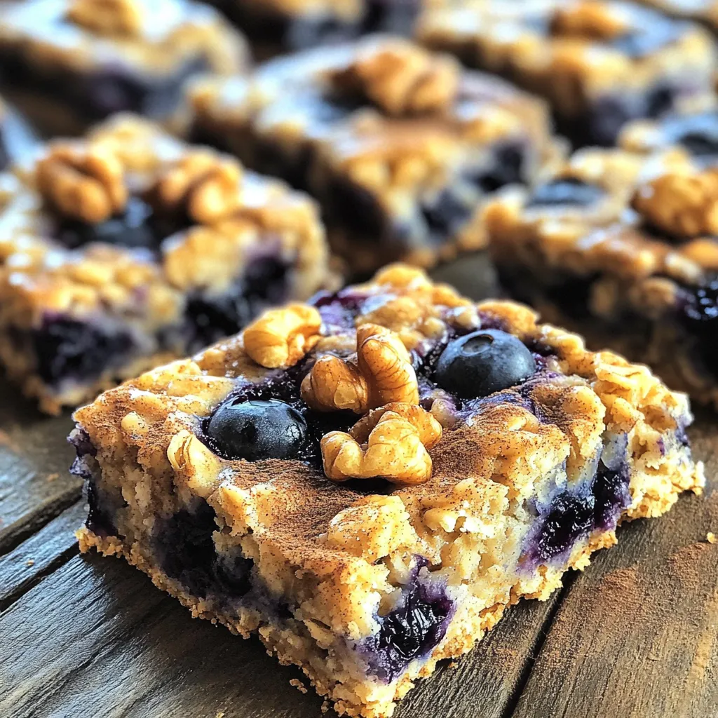 Blueberry Oatmeal Breakfast Bars Tasty and Wholesome Snack