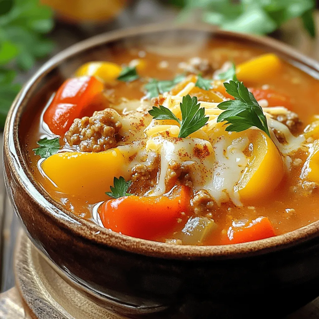 Slow Cooker Stuffed Pepper Soup Flavorful Comfort Dish