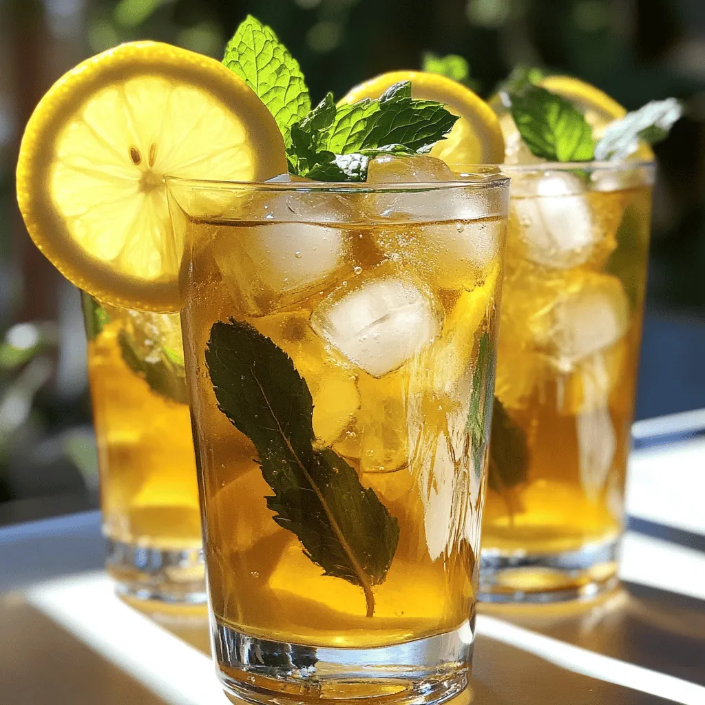 Lemon Mint Iced Tea Refreshing Summer Drink Recipe