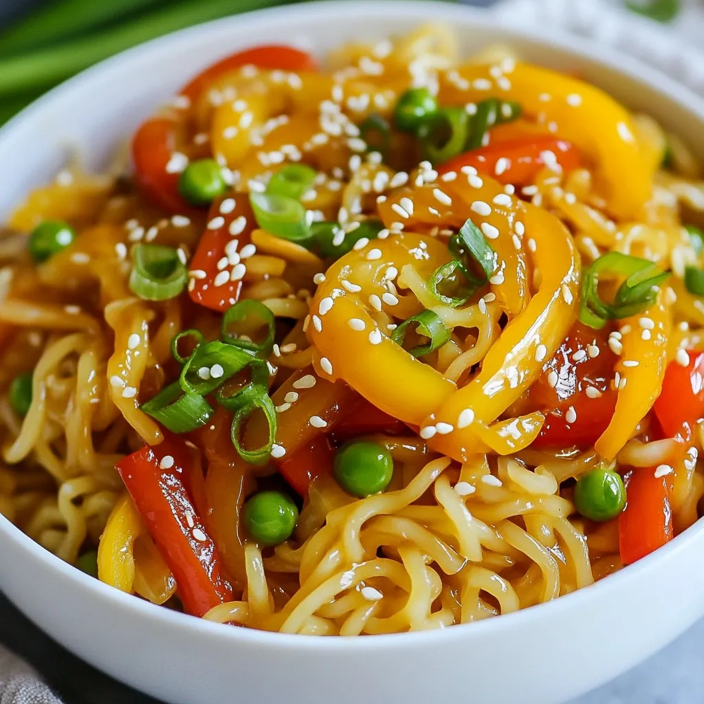 Honey Garlic Asian Noodle Stir-Fry Quick and Easy Meal