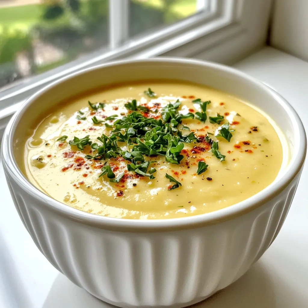 Creamy Roasted Garlic Cauliflower Soup Delight