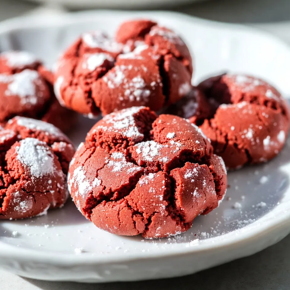 Red Velvet Crinkle Cookies Delightfully Soft Treat