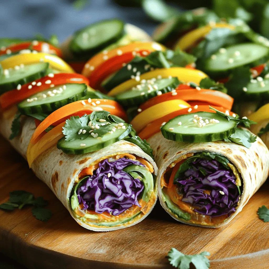 Rainbow Veggie Wraps Packed with Fresh Flavor