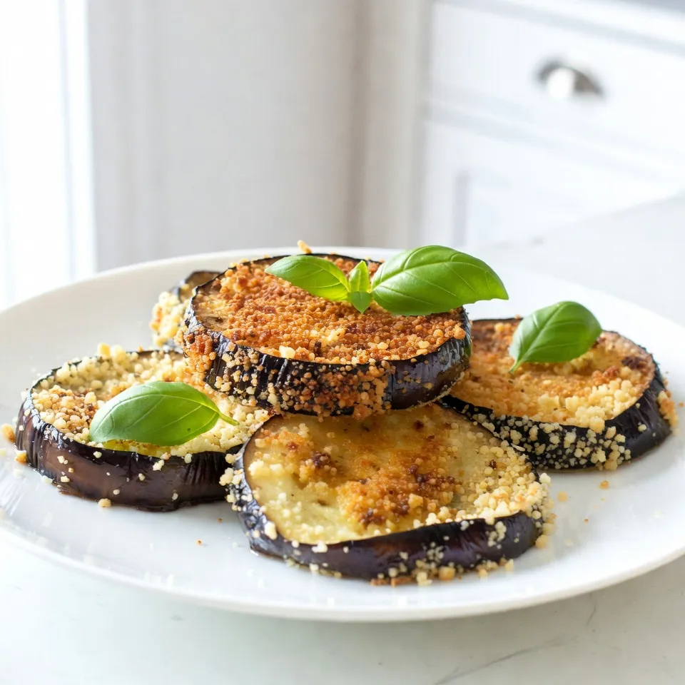 Parmesan Crusted Eggplant Flavorful and Crunchy Dish