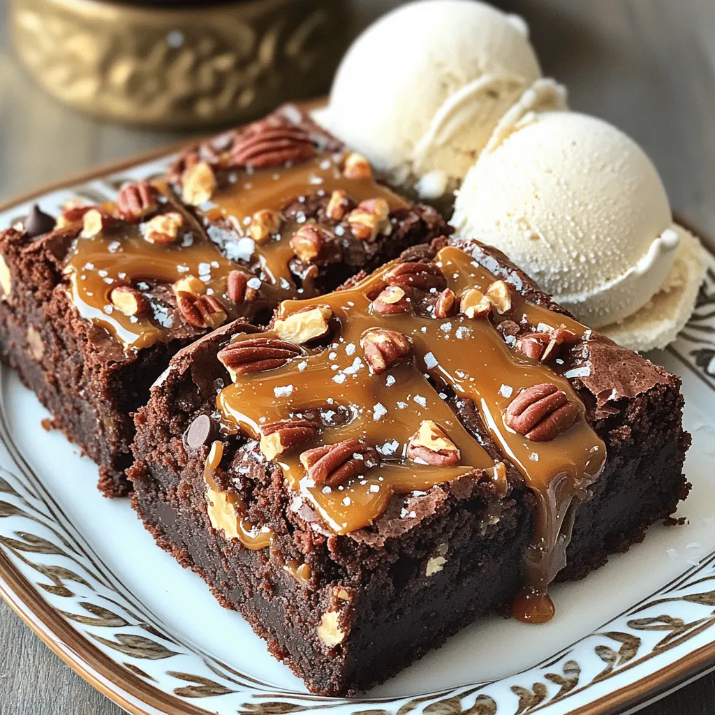 Caramel Pecan Turtle Brownies Irresistible Dessert Delight