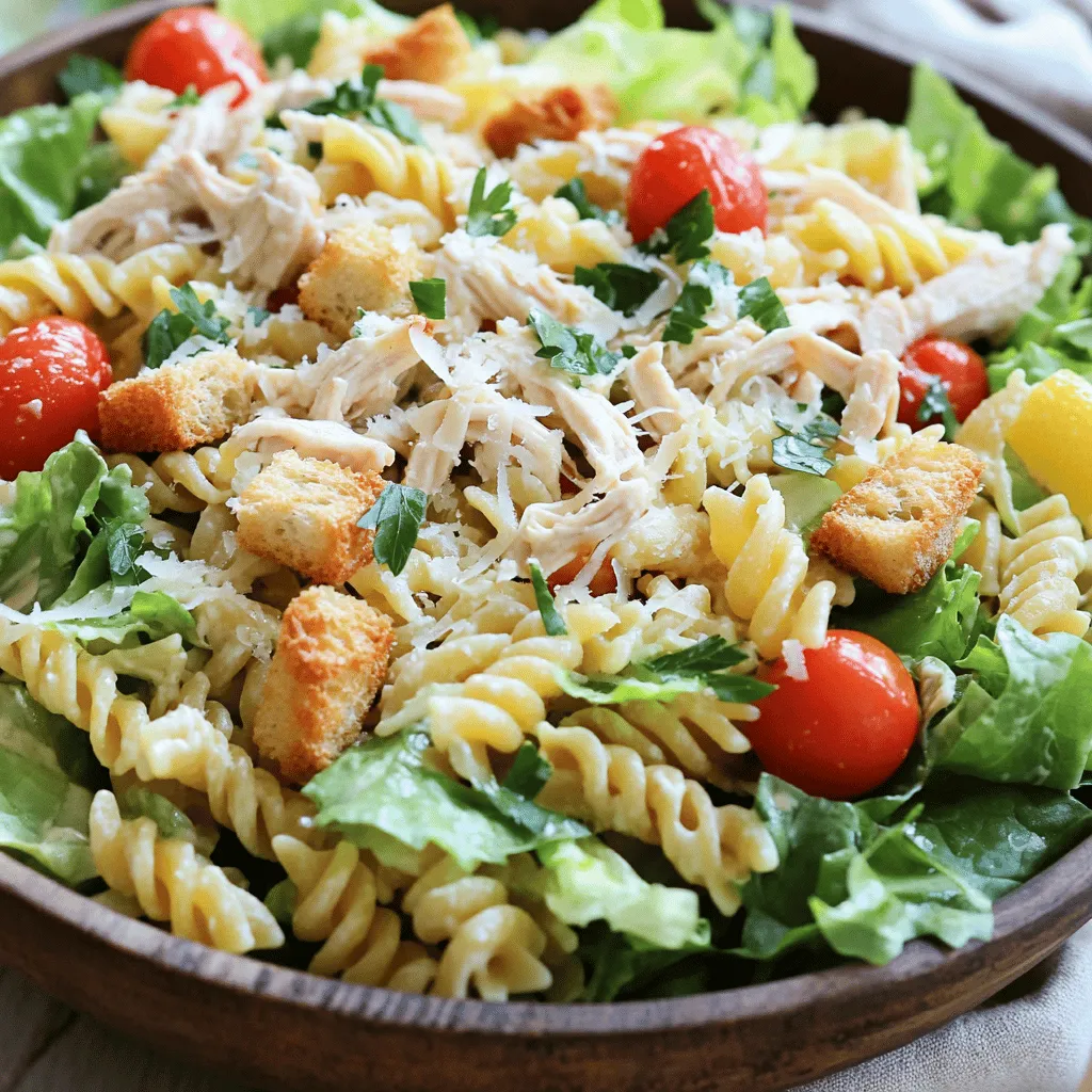 Chicken Caesar Pasta Salad Fresh and Flavorful Dish