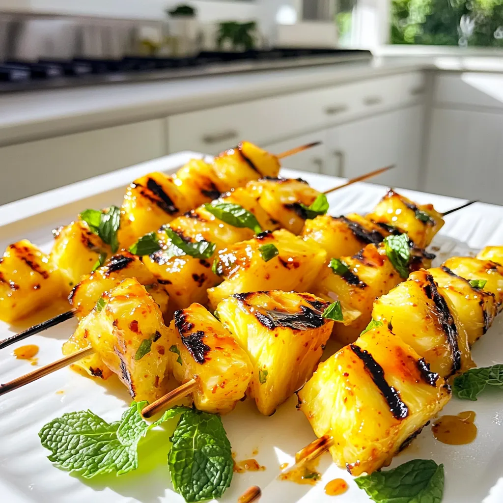Sweet Chili Lime Grilled Pineapple Skewers Recipe