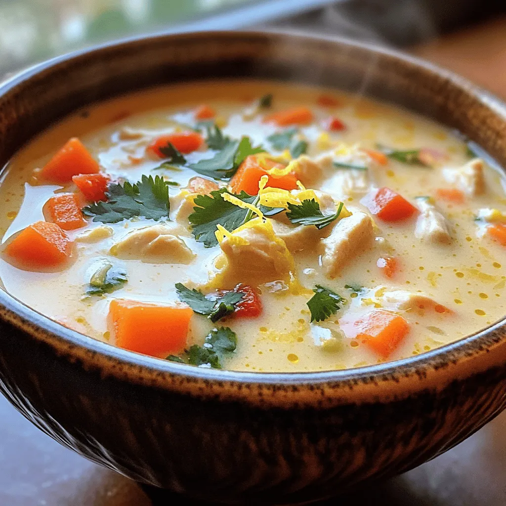 Creamy Coconut Lemon Chicken Soup Flavorful and Easy