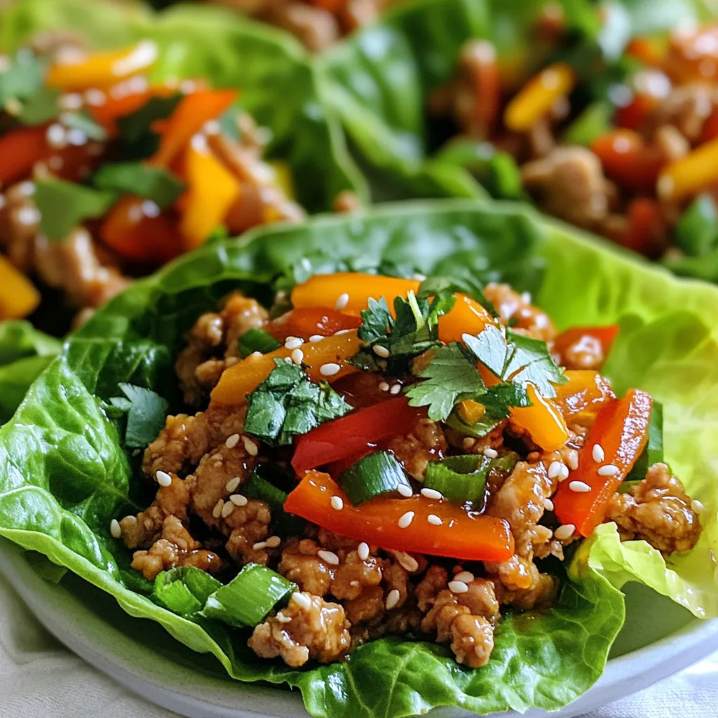 Savory Sweet Chili Chicken Lettuce Wraps Recipe