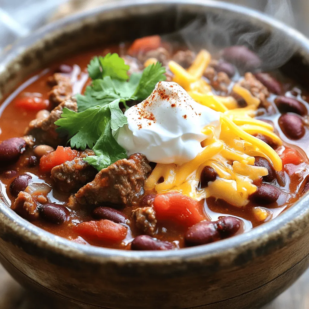 84. Beef and Bean Chili Flavorful and Hearty Meal