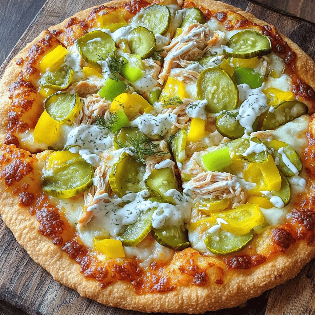 Pickle Ranch Chicken and Veggie Pizza Delight