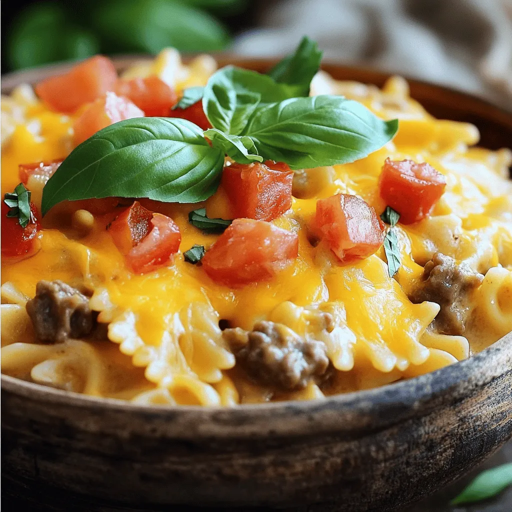 Cheesy Beef and Bowtie Pasta Flavorful Dinner Delight