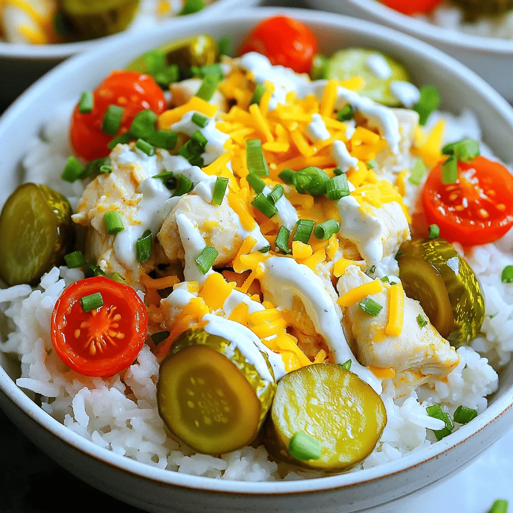 Pickle Ranch Chicken and Rice Bowls Delightful Meal