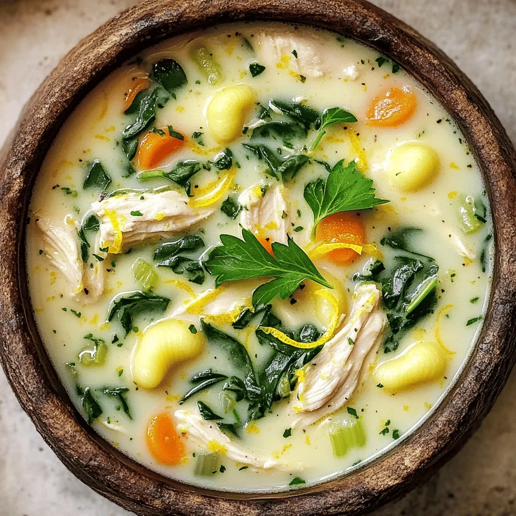 Creamy Lemon Chicken Gnocchi Soup Easy Comfort Meal