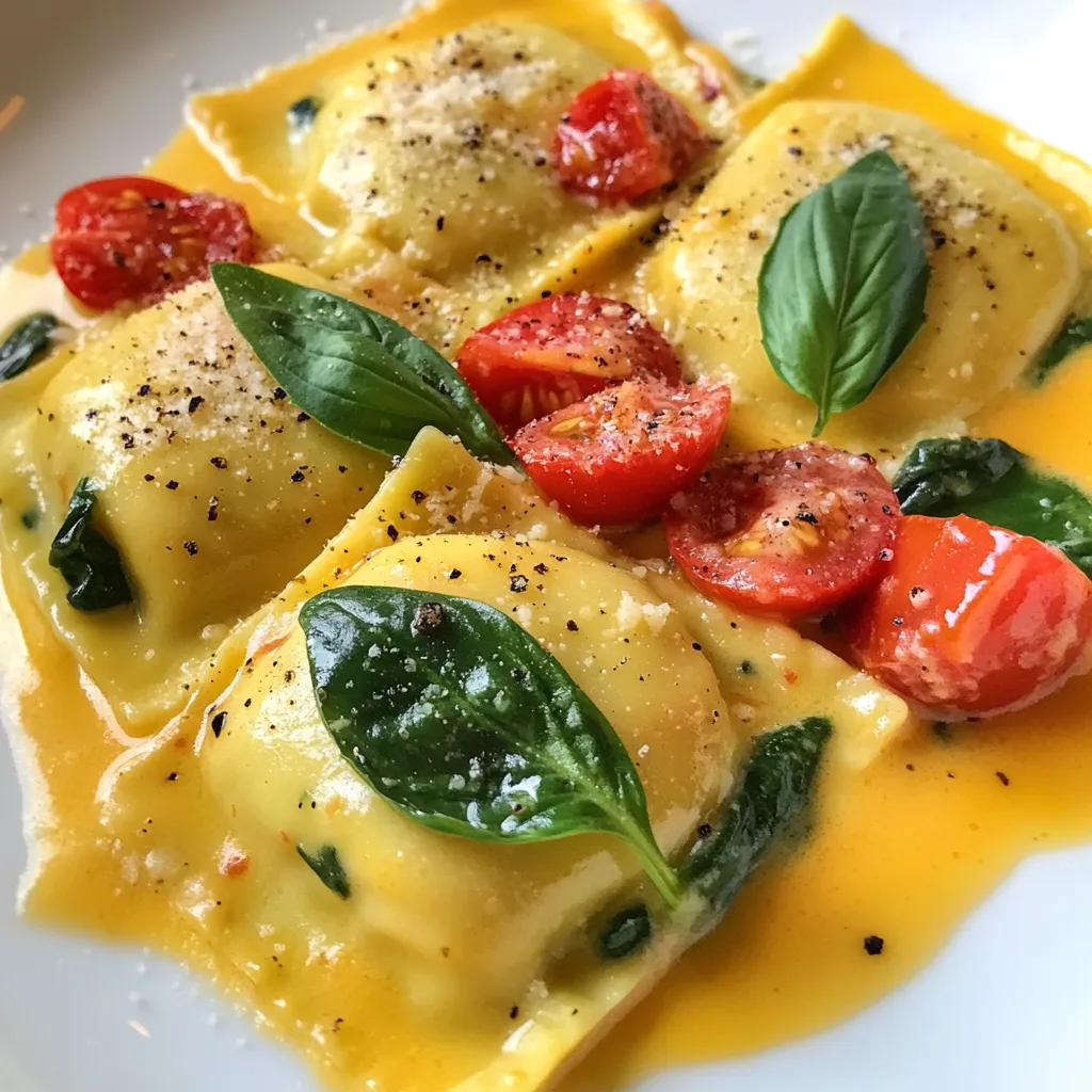 Creamy Tomato Spinach Ravioli Flavorful Dinner Delight