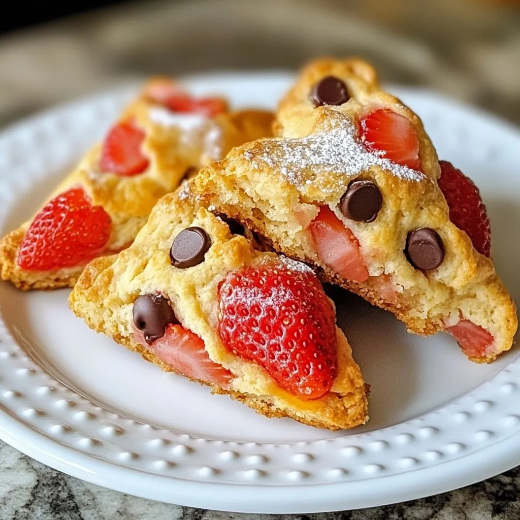 Strawberry Chocolate Chip Scones Irresistible Treat