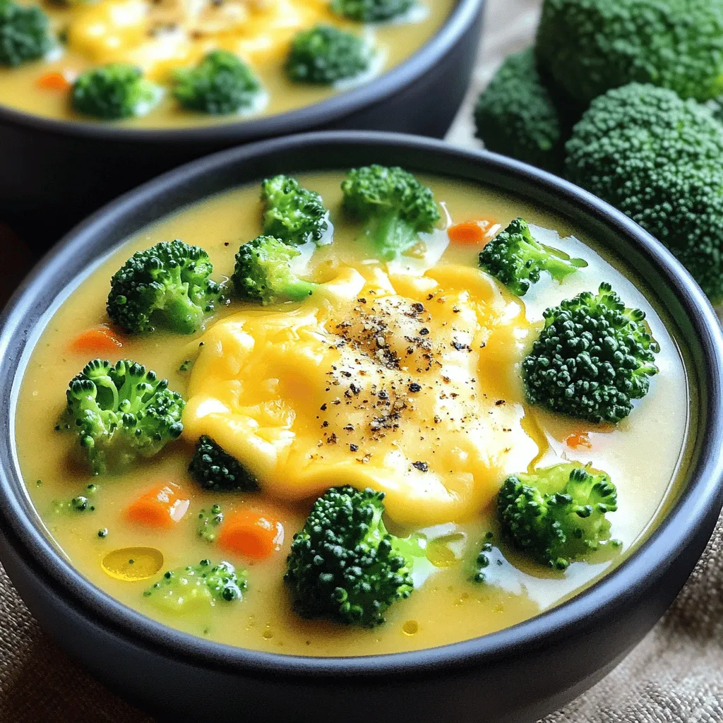Savory Slow Cooker Broccoli Cheese Soup Recipe