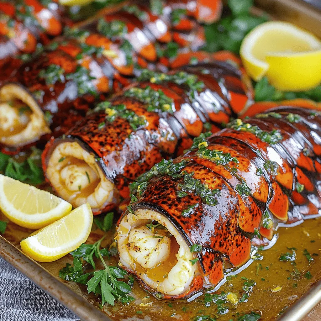 Lobster Tails with Garlic Herb Butter Sauce Delight