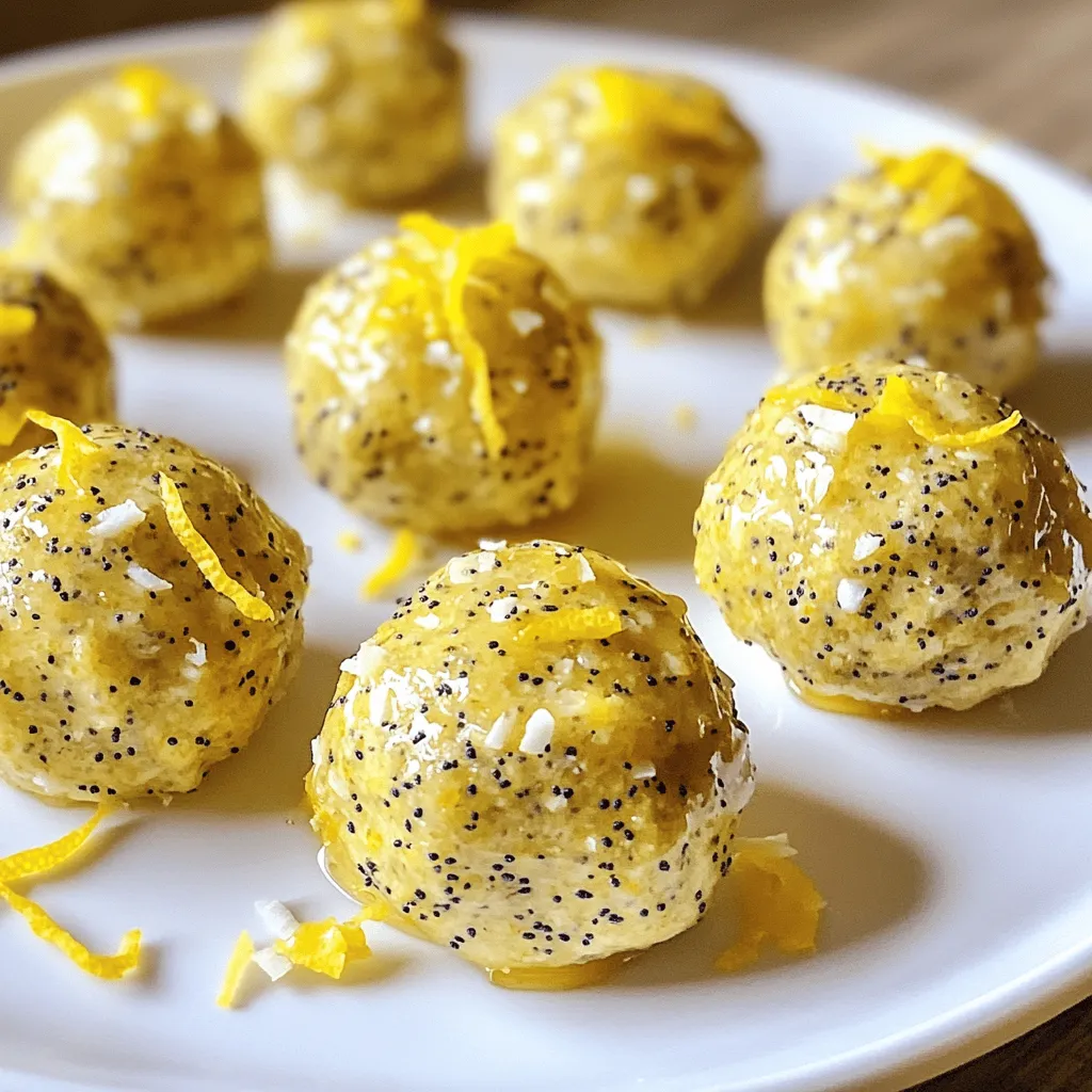 Lemon Poppy Seed Energy Bites Nutritious Snack Boost
