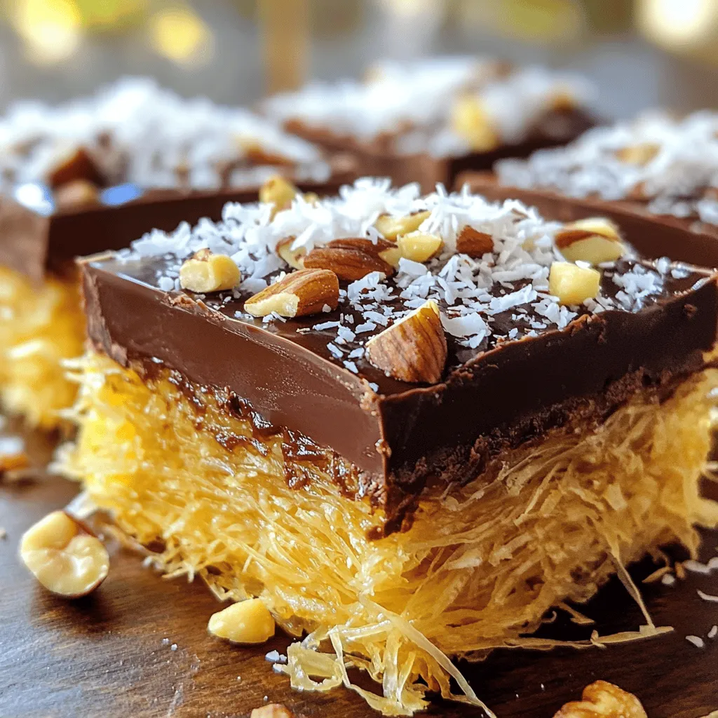 Chocolate Kataifi Bars Delightful and Easy Recipe