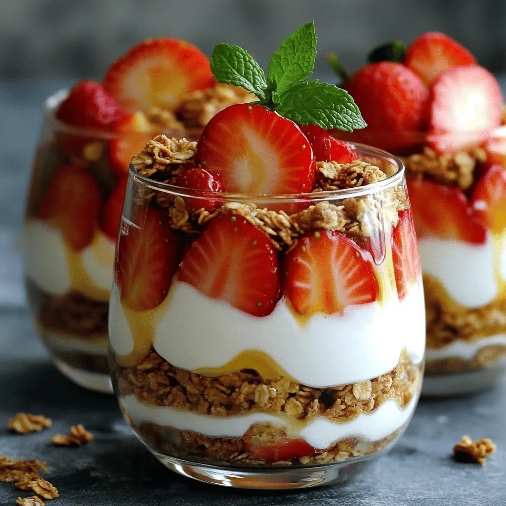 Strawberry Cheesecake Yogurt Parfaits Delightful Treat