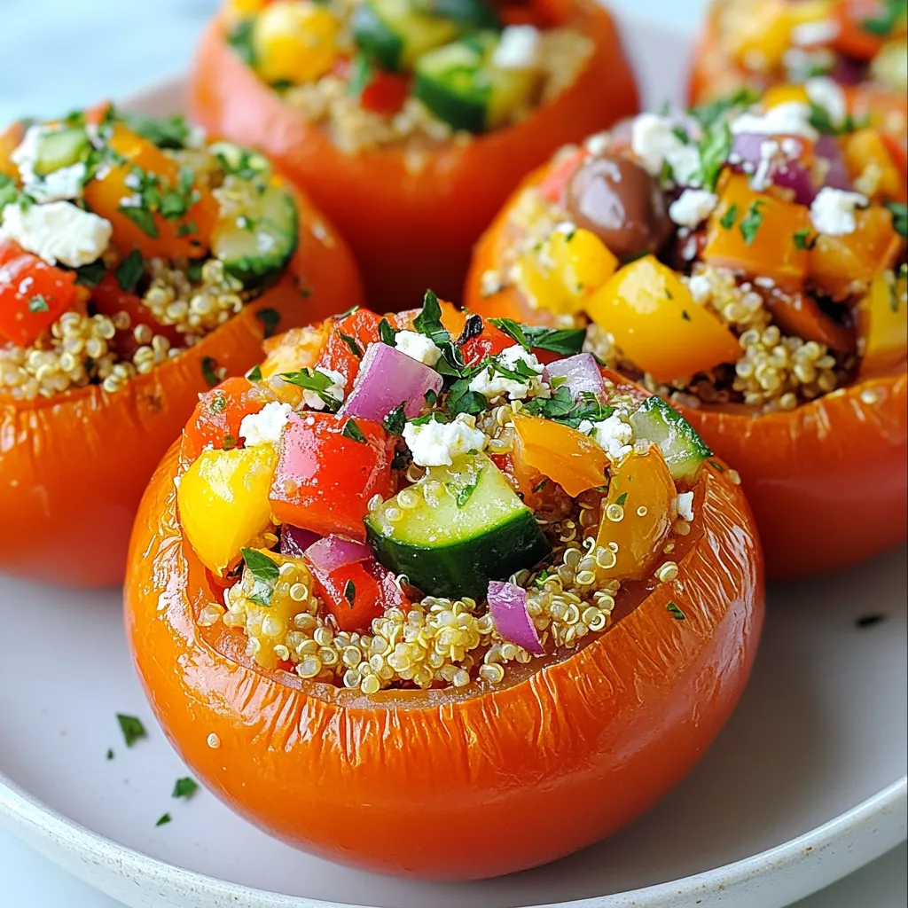 Mediterranean Quinoa Stuffed Tomatoes Flavorful Dish