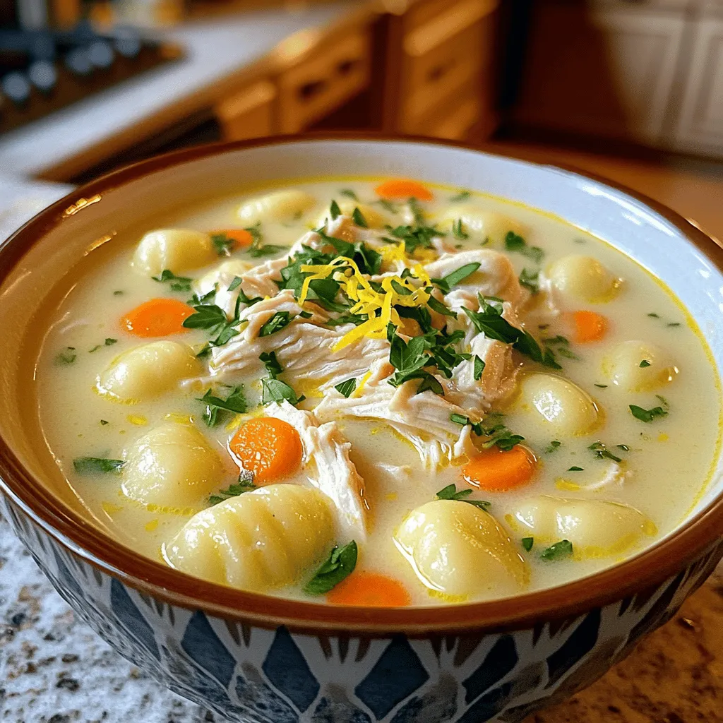 Creamy Lemon Chicken Gnocchi Soup Easy Weeknight Meal
