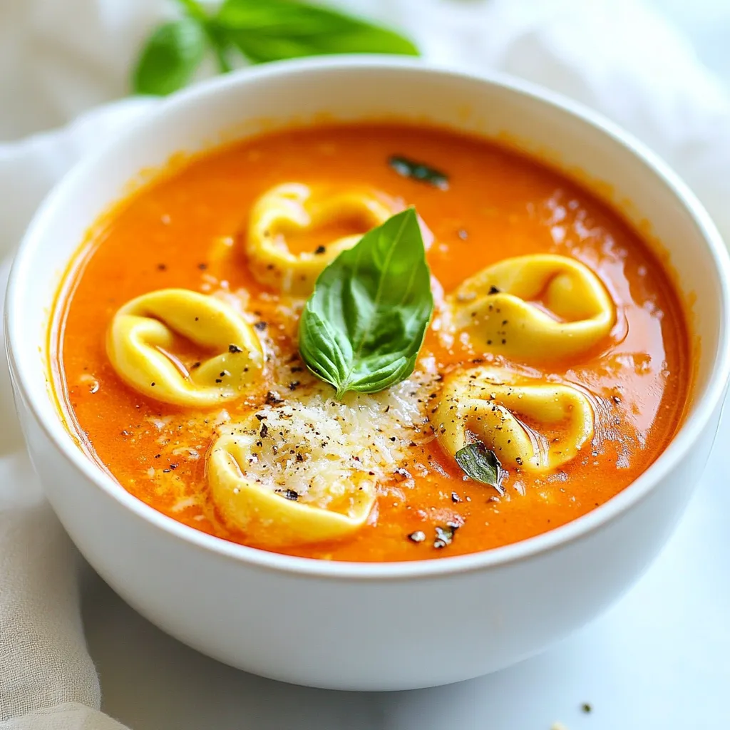 Creamy Tomato Tortellini Soup Rich and Flavorful Dish